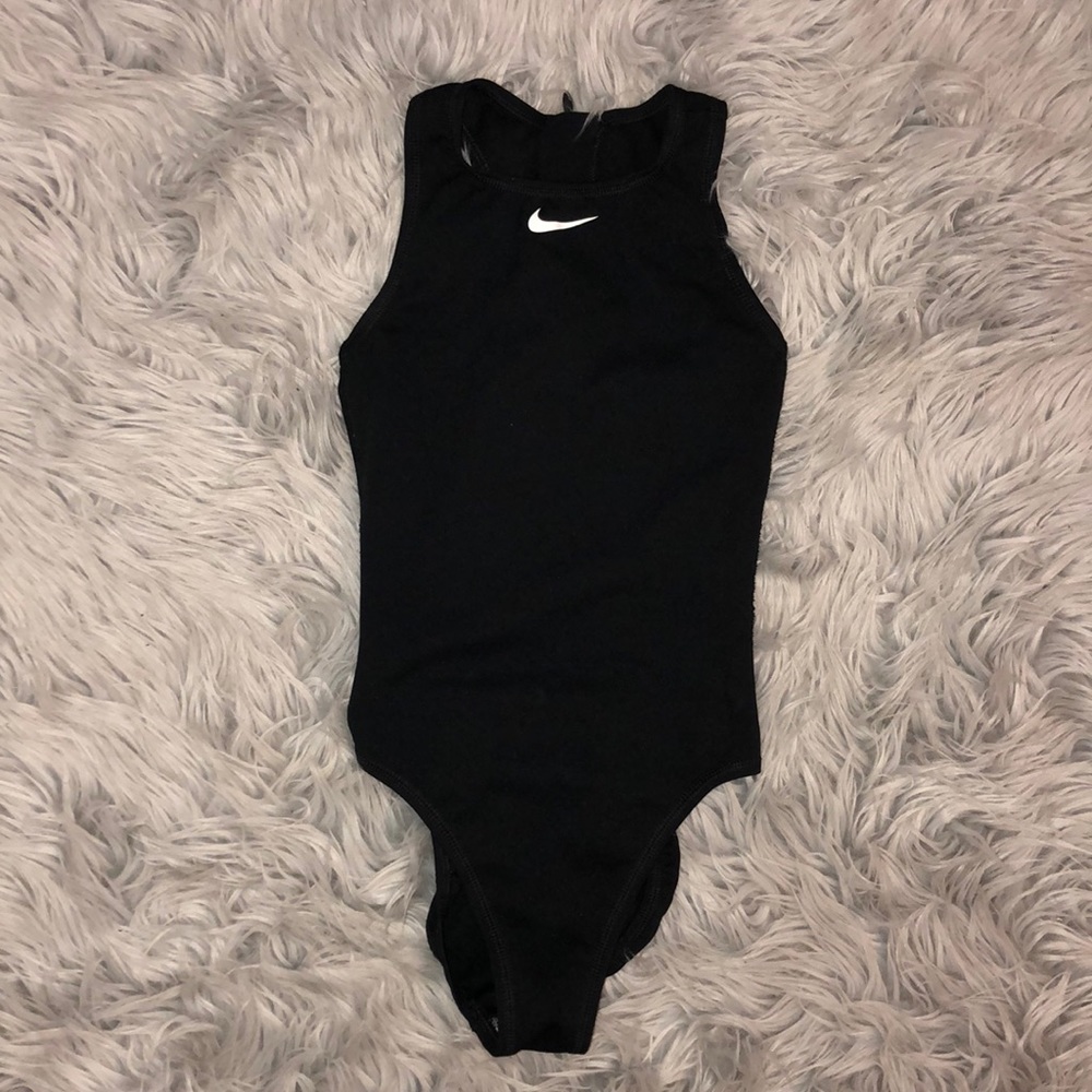 nike one piece swimsuit black